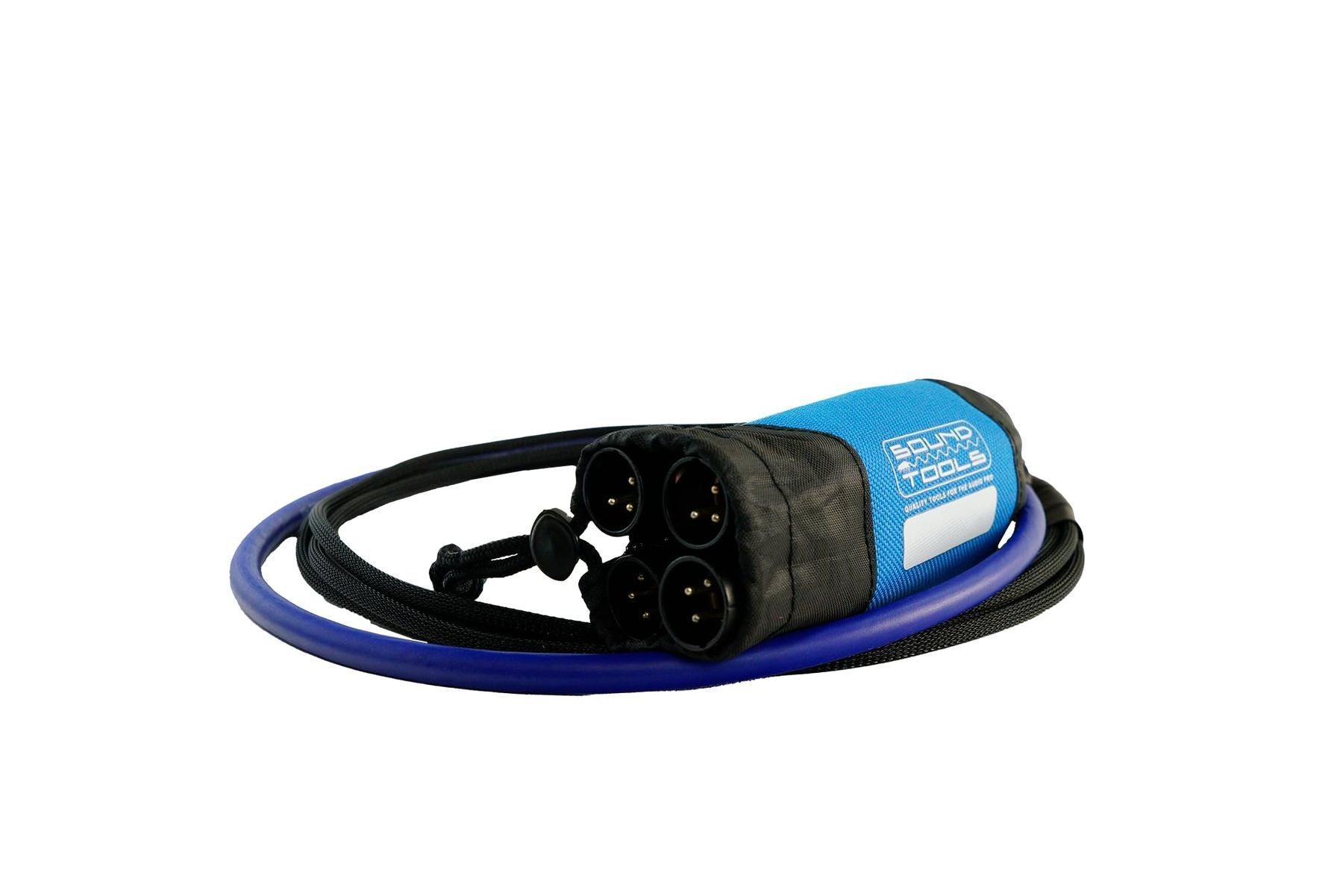 4 Pack Connector Protector from Sound Tools - Blue, Yellow, Green, red Canvas Connector Cover with Cord and Cinch — Slide 6 of 8