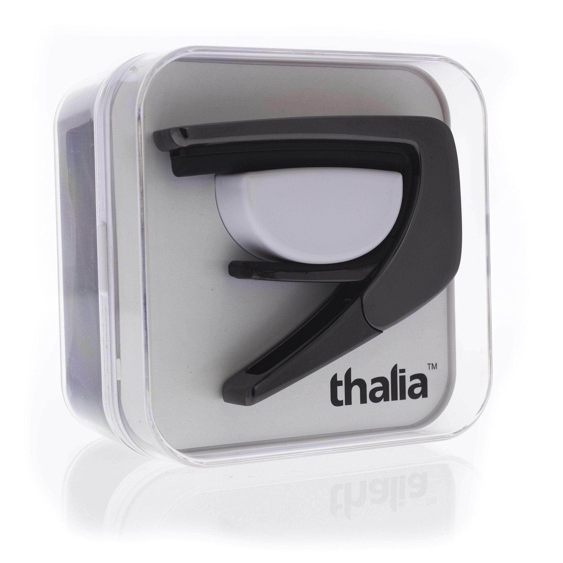Thalia Guitar Capo - Deluxe Series (New Model with (2) Universal OctaveTouch Fret Pads) Black Chrome - Hummingbird — Slide 5 of 6