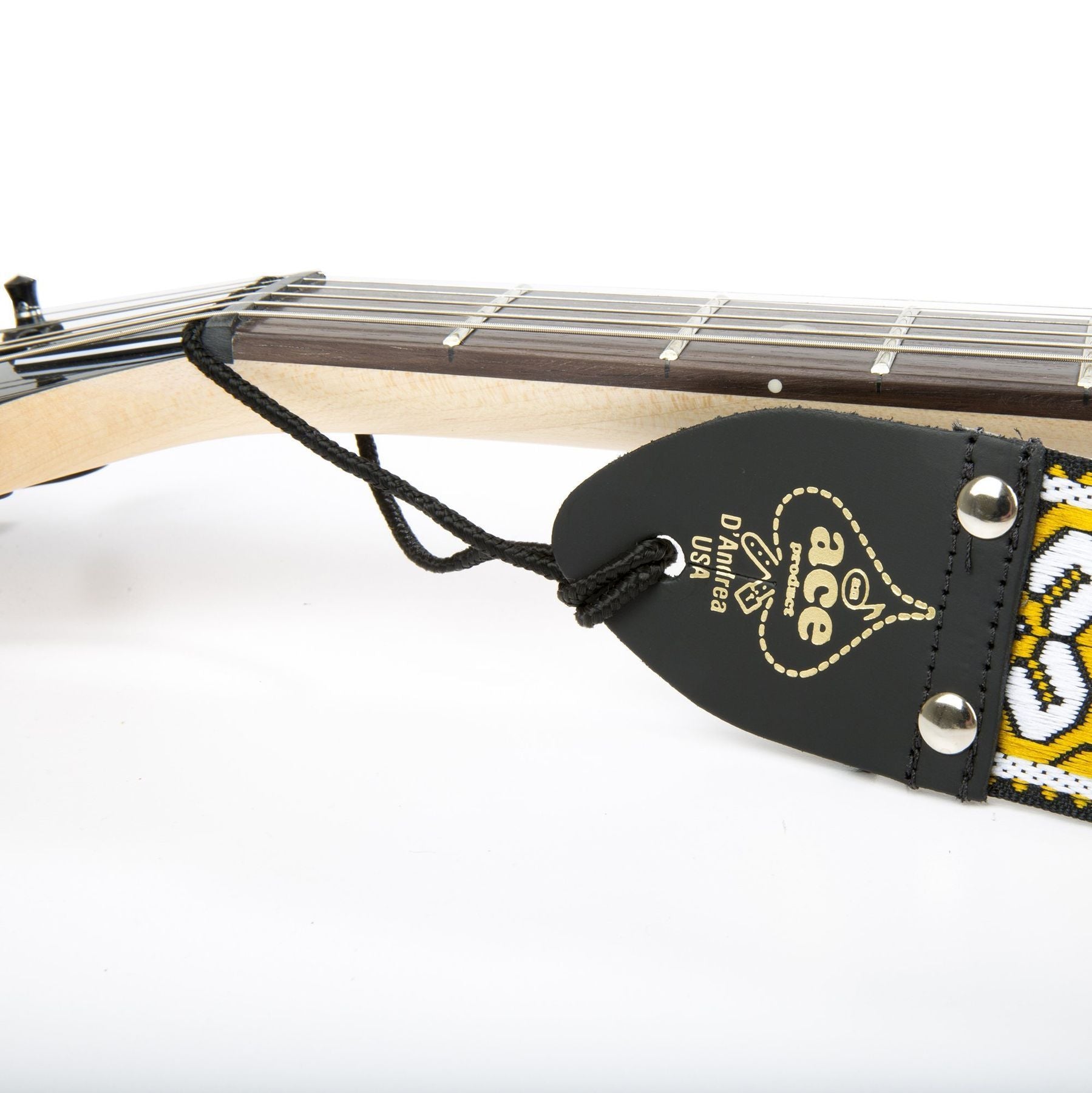 D'Andrea Ace Vintage Reissue guitar strap in X's & O's design — Slide 6 of 7