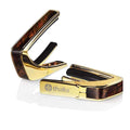 Thalia 24k Gold Finish Capo with Tennessee Whisky Wing Inlay – Premium Guitar Capo with Universal Fretpads for Acoustic, Electric, 6 & 12-String, Classical & Ukulele – Smooth Tuning & Elegant Design