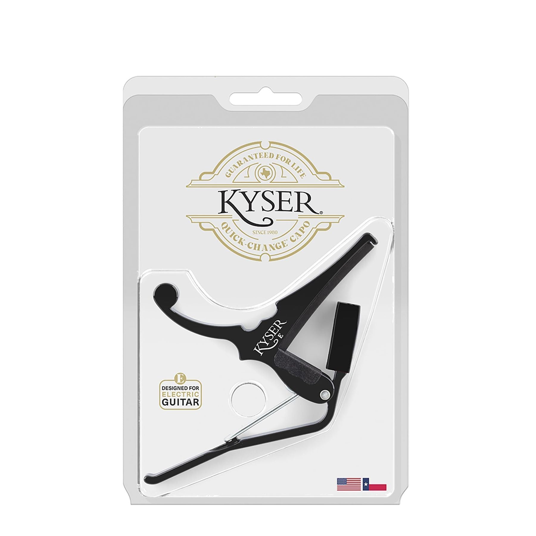 Kyser Musical Products Quick-Change Capo, KGEBA, Black - For Electric Guitars, Made in USA, Quality, Strong, Lightweight, Quick & Easy Key Changes, Innovative, Perfect Fit for Electrics — Slide 6 of 6