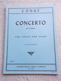 Conus, Julius - Concerto in e minor for Violin and Piano - Arranged by Galamian - International