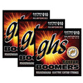 GHS STRINGS - REINFORCED GUITAR BOOMERS - ELECTRIC GUITAR STRINGS - LIGHT GAUGE - 10-46 - IDEAL FOR GUITARS WITH TREMOLO SYSTEMS - MODEL T-GBL-3 SET (PACK OF 3)