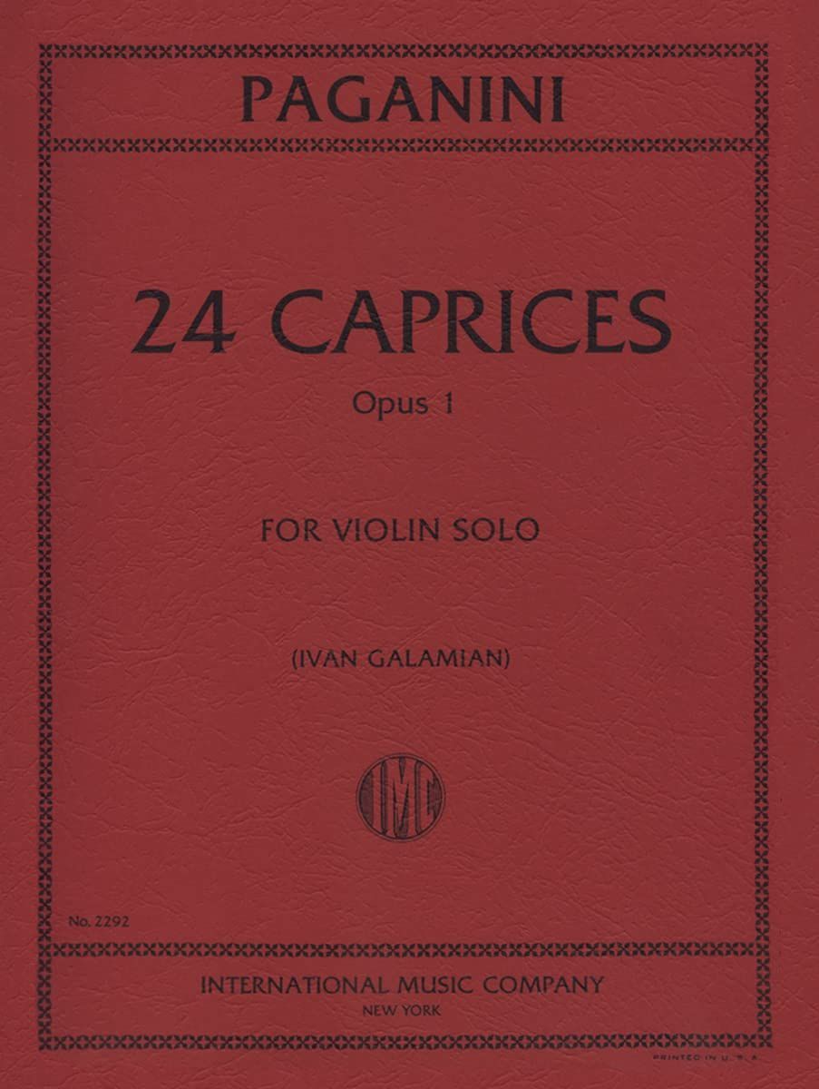 Paganini, Niccolo- 24 Caprices for Violin - by Ivan Galamian - Published by International — Slide 1 of 4