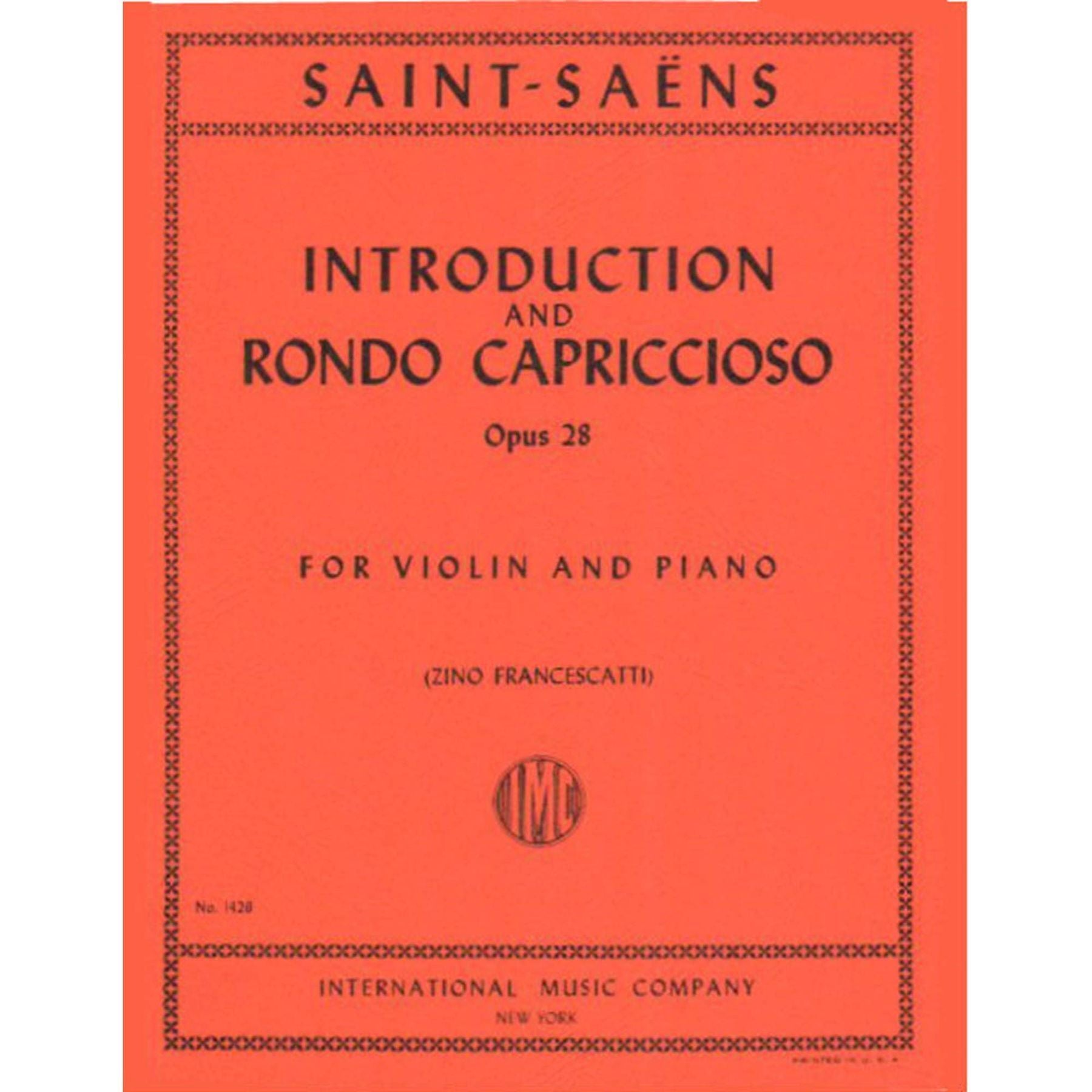 Saint-Saens, Camille - Introduction and Rondo Capriccioso, Op 28 - Violin and Piano — Slide 1 of 3