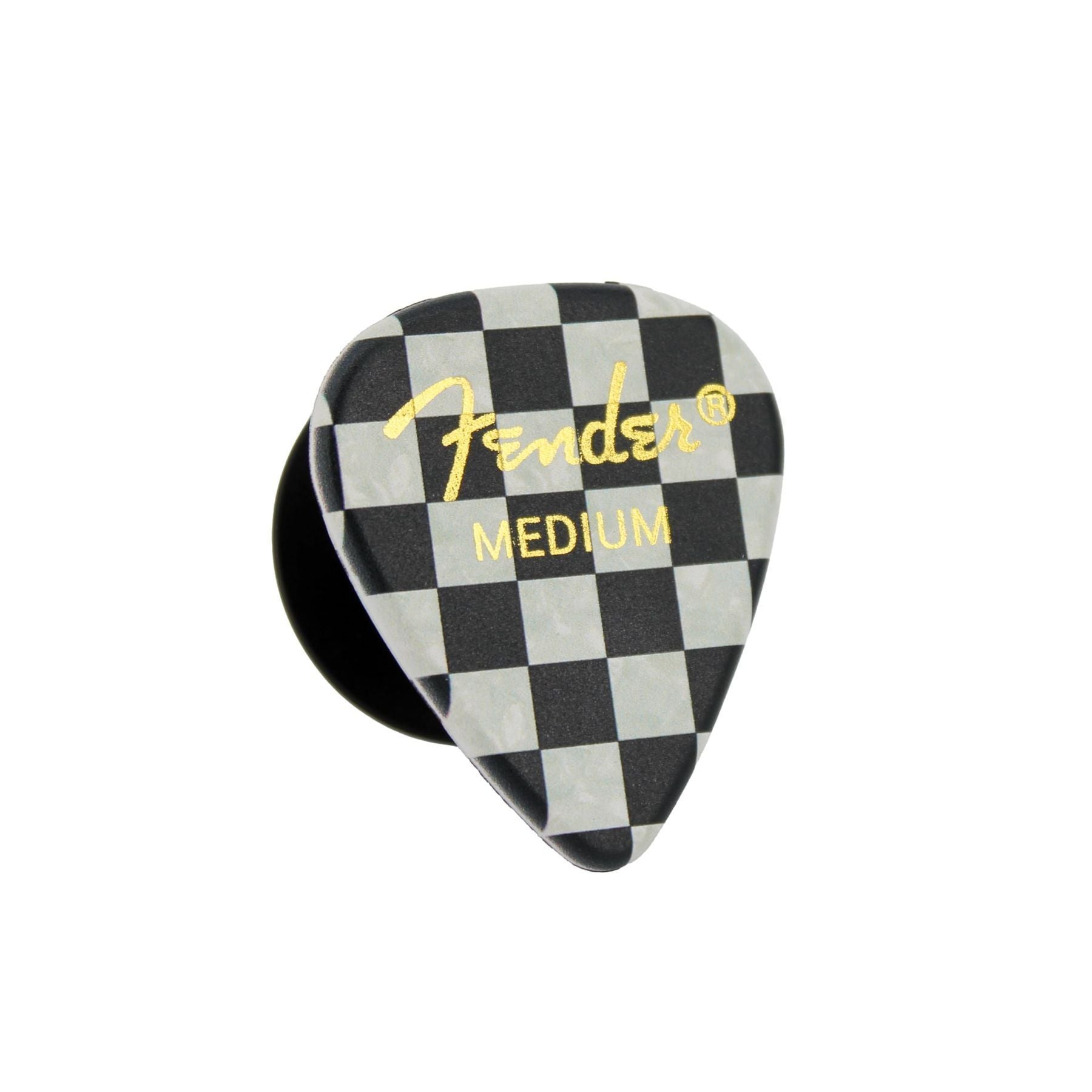 Fender Guitar Pick Phone Grip with Adhesive Backing (Checkered) — Slide 2 of 6