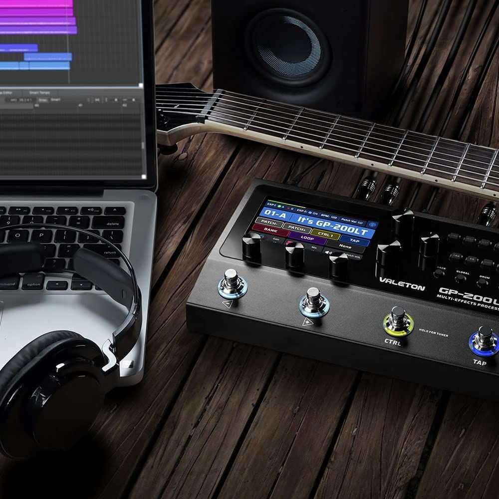 Valeton GP-200LT Multi Effects Pedal Multi Effects Processor Guitar Effects Pedal Bass Pedal Amp Modeling IR Cabinets Simulation Multi-Effects with FX Loop MIDI I/O Stereo OTG USB Audio Interface — Slide 7 of 7