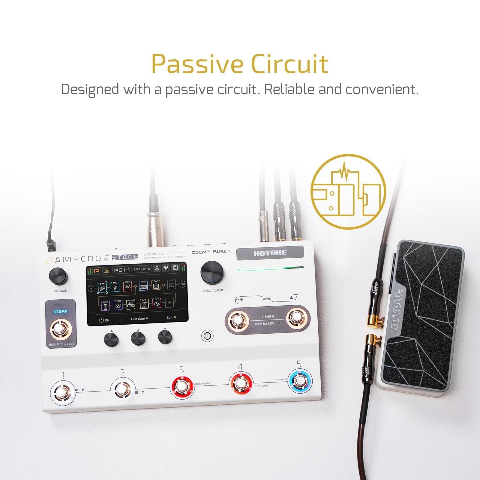 Hotone Ampero II Press Passive Expression and Switching Pedal — Slide 5 of 7