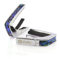 THALIA CHROME FINISH CAPO WITH BLUE ABALONE INLAY