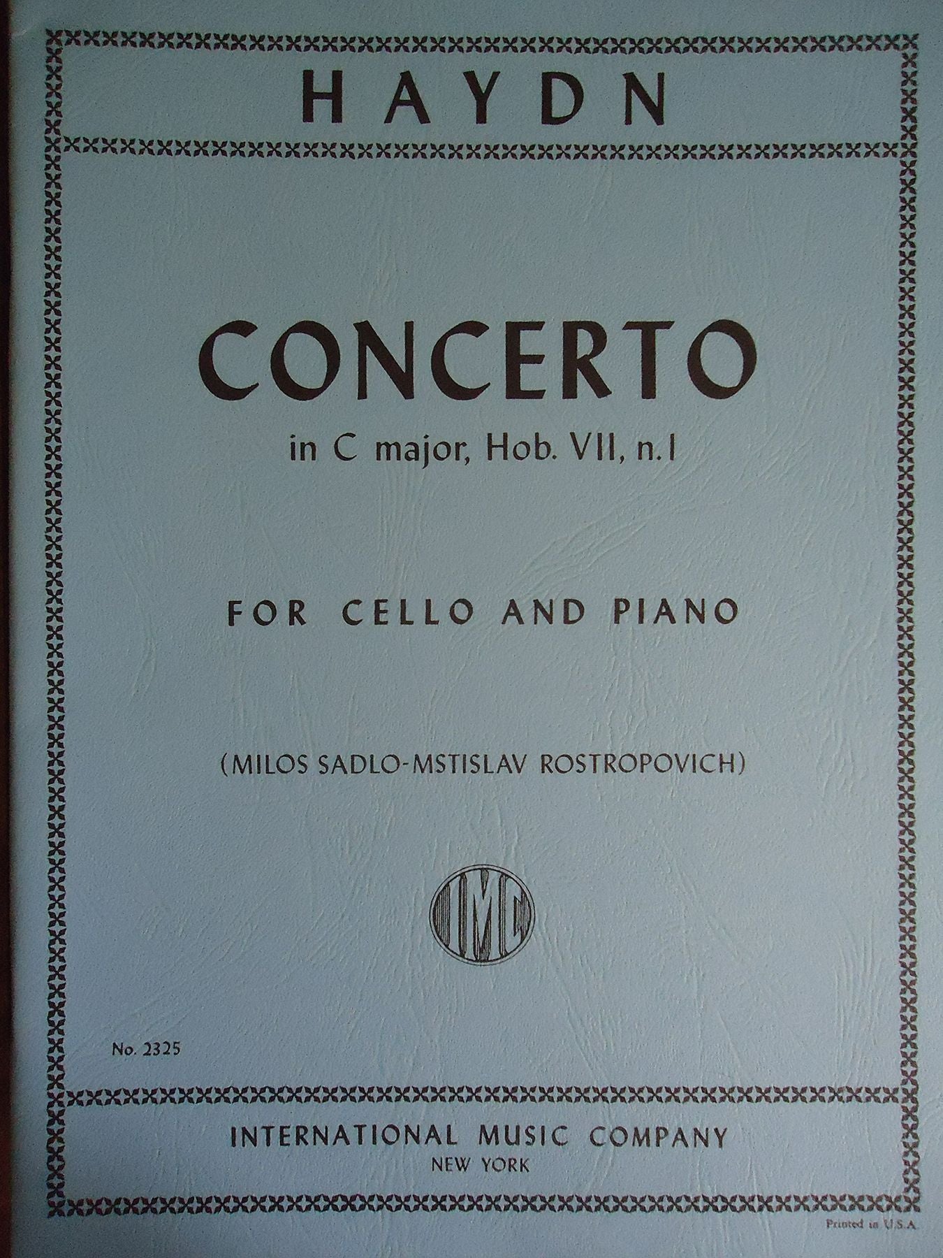 Concerto in C Major, Hob. Vii, N.i for Cello and Piano #2325