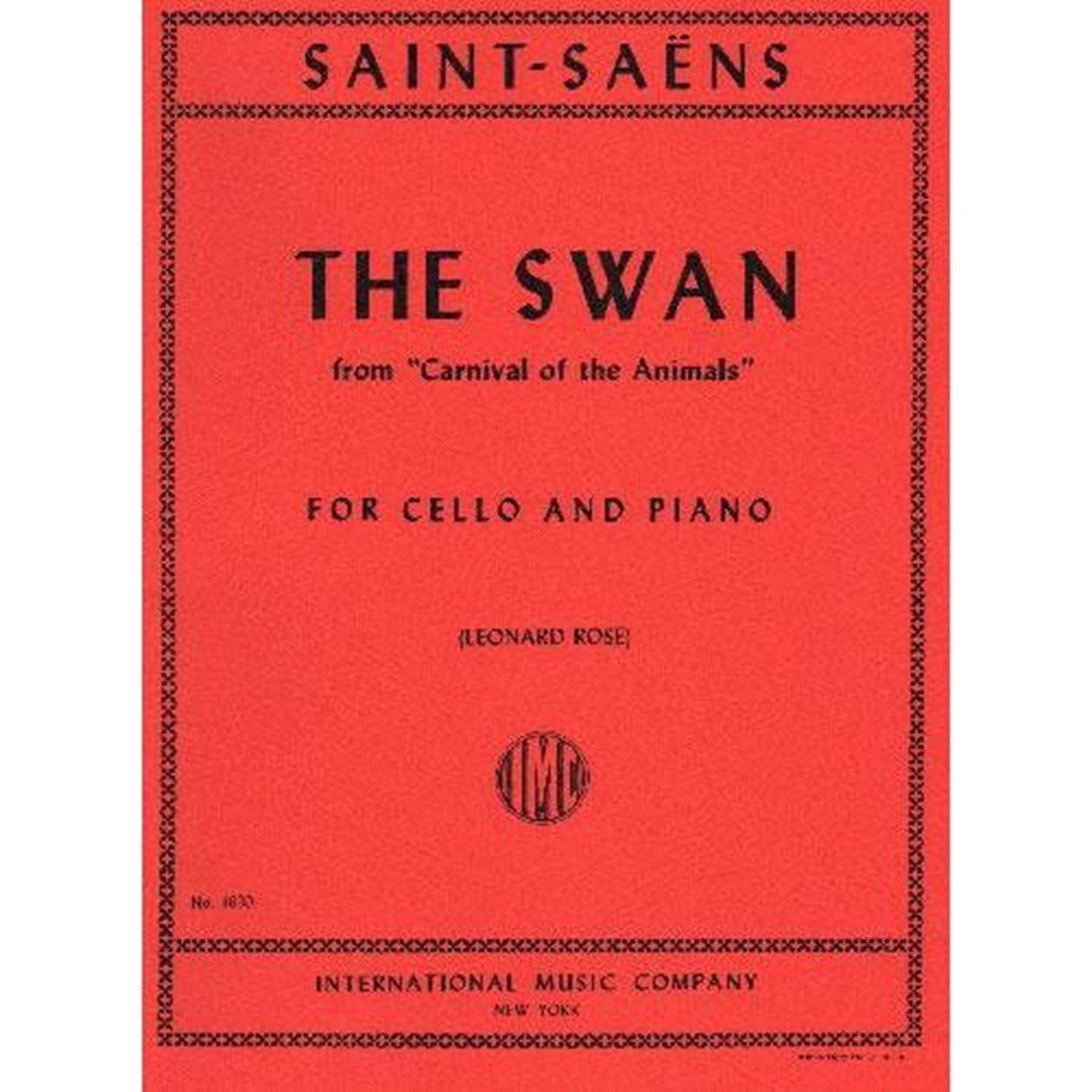 Saint-Saens Camille The Swan from Carnival of the Animals. For Cello and Piano. by International — Slide 1 of 3
