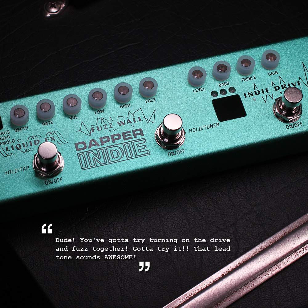 Valeton Multi Effects Guitar Pedal Dapper Indie of Distortion Reverb Delay Chorus Fuzz And Phaser Tremolo for Indie Ambient Psychedelic Grunge Post Rock Stoner Metal Retro Alternative Tone — Slide 7 of 8