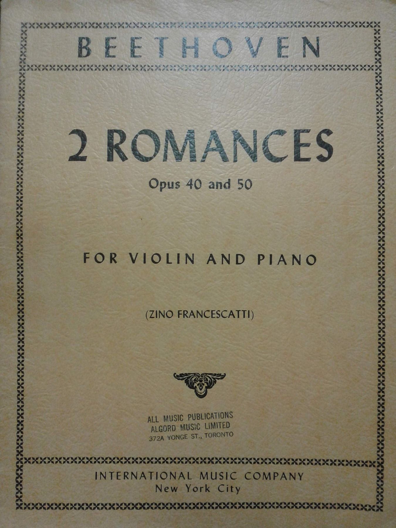 Beethoven: Two Romances, Op. 40 & 50 - Violin (International 2720)