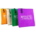 SoundTools 4 Pack Canvas Heavy Duty Tool Bags, Multipurpose Pouch With Zippers (Purple, Green, Yellow, White)
