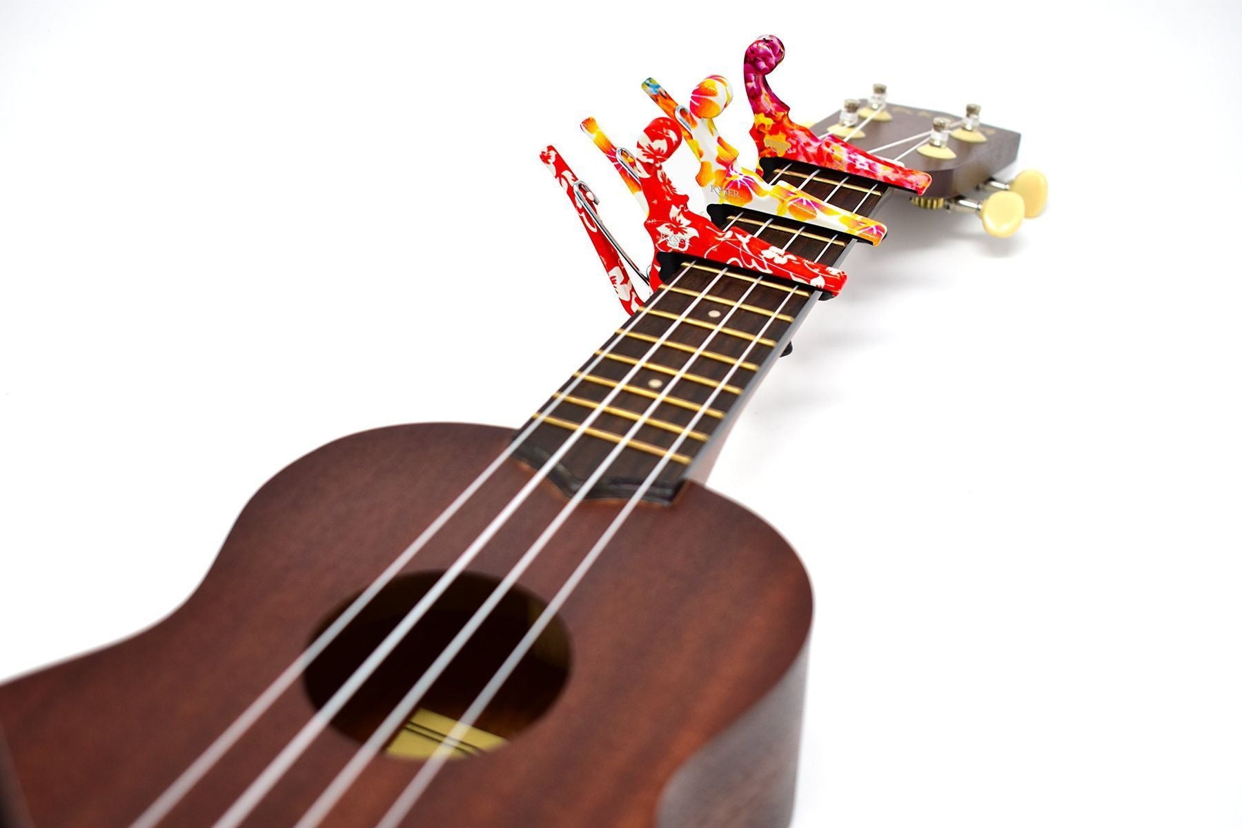 Kyser Musical Products Quick-Change Ukulele Capo, KULEA, Hawaiian Lei - For Ukuleles, Made in USA, Quality, Strong, Lightweight, Quick & Easy Key Changes, Innovative, Portable, Perfect Fit for Ukes — Slide 6 of 6