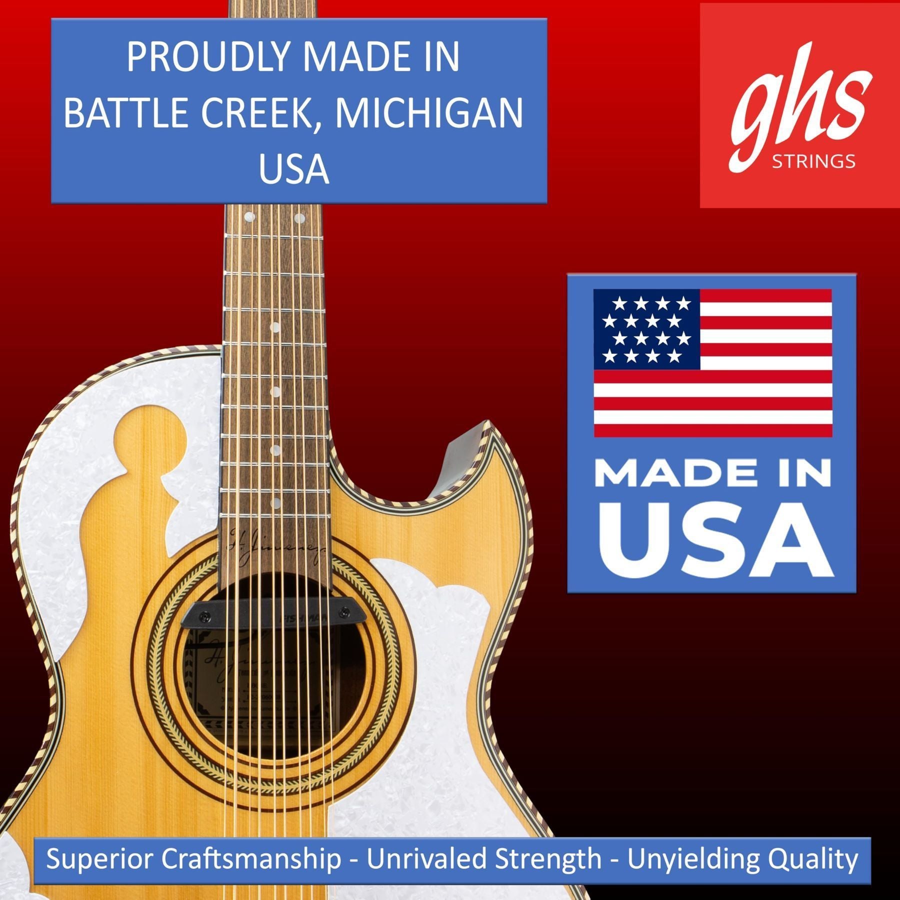 GHS Strings - Bajo Quinto 10-String Set - Bright Bronze - Ball-End - Model: BBX10-BE Set — Slide 3 of 3