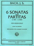 INT2525 - Bach - 6 Sonatas and Partitas S.1001-s.1006 For Violin Solo
