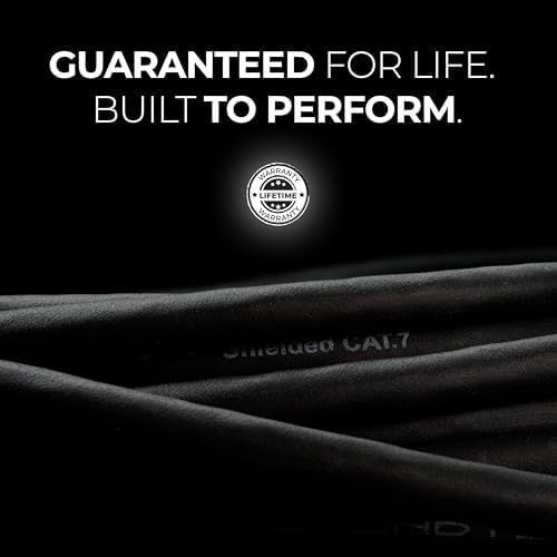 Sound Tools SuperCAT 7 Shielded EtherCON Cable – Professional CAT7 Audio and Data Cable with Neutrik Connectors – Rugged Polyurethane Jacket – 10Gbps High-Speed Performance – 50 Feet Black — Slide 5 of 6