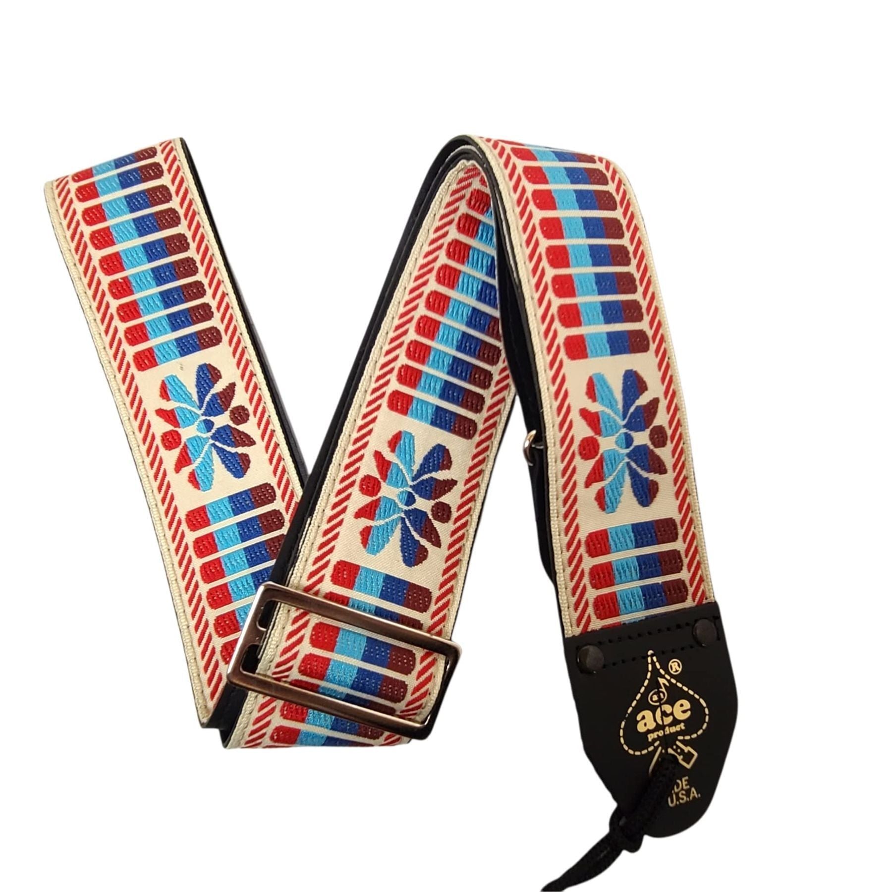 D'Andrea Ace Vintage Reissue guitar strap in Stained Glass design — Slide 6 of 6