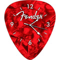 P Pluginz Fender Guitar Pick Wall Clock (Red)