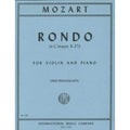 Mozart Rondo in C Major, K. 373 violin and piano sheet music cover