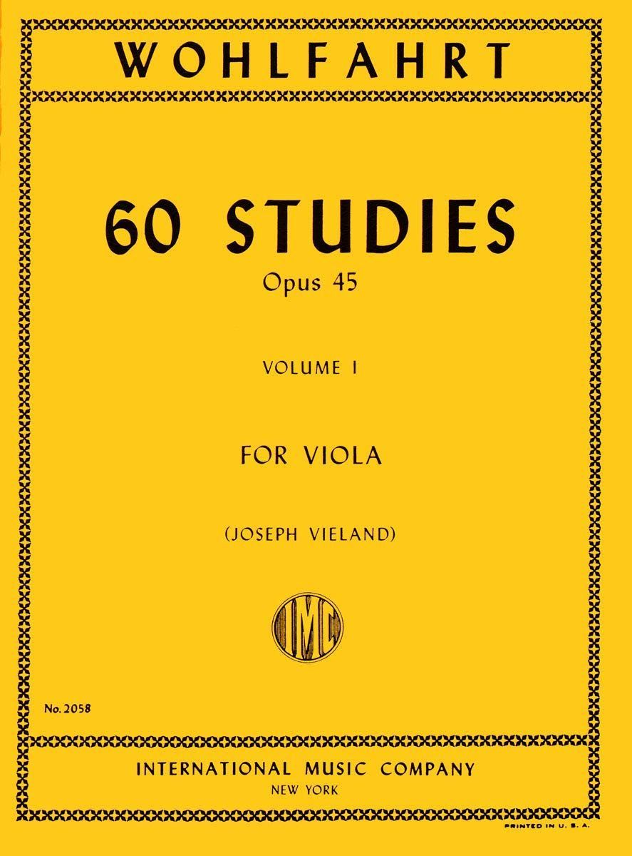 INT2058 - Wohlfahrt - 60 Studies Opus 45 Volume I For Viola