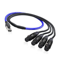 Sound Tools SuperCAT Sound Tails Male RJ45 to Female Breakout XLR – 4 Channel Audio & Ethernet to XLR – Compatible with Audio Mixer, Amplifier, Speaker, Microphone, DMX Controller or Intercom Systems