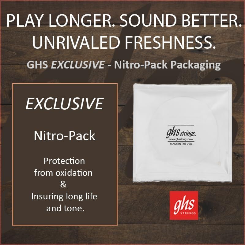 GHS Vintage Bronze Acoustic Guitar Strings – 80/15 Bronze Wrap – Warm, Woody Vintage Tone – Smooth Feel & Balanced Tension – USA Made – Fresh Sealed - VN-XL SET - Extra Light (11-50) — Slide 6 of 9