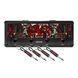 P Pluginz Jack Rack wall mounting Key Hanger. Includes 4 Guitar Plug Keychains and wall mounting Hardware. (Slayer)