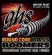 GHS Strings RC-H3045 Round Core Bass Boomers, 4-Set, Silver, Heavy Gauge, 50-115 (37.25" Winding)