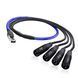 Sound Tools SuperCAT Sound Tails Male RJ45 to Male Breakout XLR &ndash; 4 Channel Audio & Ethernet to XLR &ndash; Compatible with Audio Mixer, Amplifier, Speaker, Microphone, DMX Controller or Intercom Systems