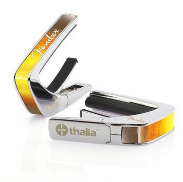 Thalia Fender Officially Licensed Capo - Sunburst with White Spaghetti Logo