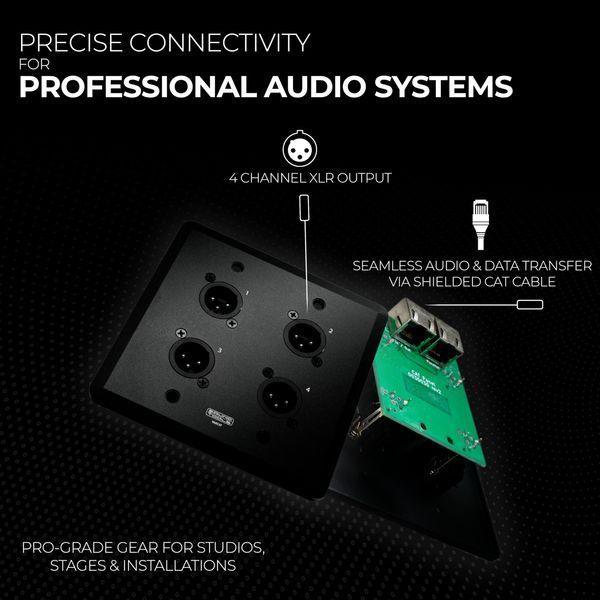 Sound Tools Wall CAT MX-B (Male, Black) - Audio Over Shielded CAT Cable. Capable of Sending Analog Audio, DMX, Clear-Com and AES.