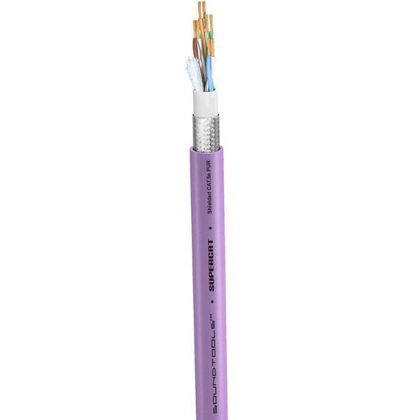 Sound Tools SuperCAT Professional Grade Shielded CAT5e etherCON Cable &ndash; High-Speed Ethernet Cable with 6Gbps Data Transfer &ndash; Flexible Polyurethane Jacket & Neutrik Connectors (150 feet, Purple)